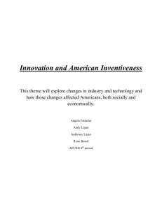 Innovation and American Inventiveness