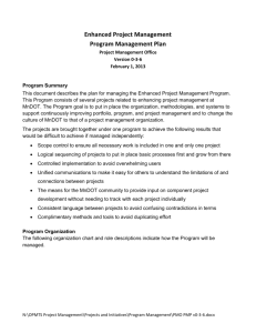 Program Management Plan