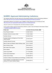 Register of NHMRC Administering Institutions