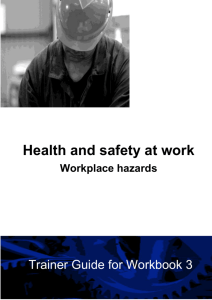 Trainer Guide 3Health and safety at work: Workplace