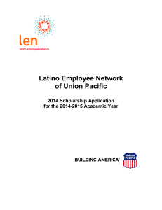 Latino Employee Network of Union Pacific 2014 Scholarship