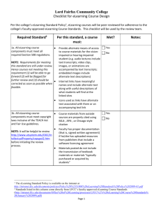 Checklist for eLearning Course Design (SP10 Form