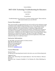 INST 4330 Technology Troubleshooting for Educators