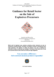 Guidance for the Retail Sector on the Sale of Explosives Precursors