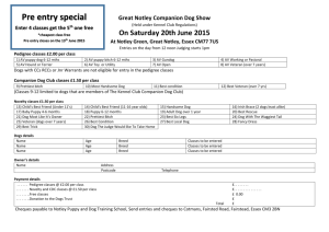 Great Notley Companion Dog Show Entry Form