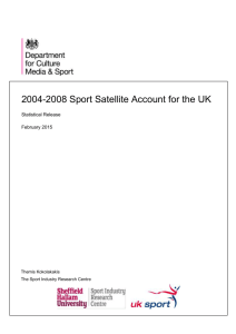 2008 Sport Satellite Account for the UK