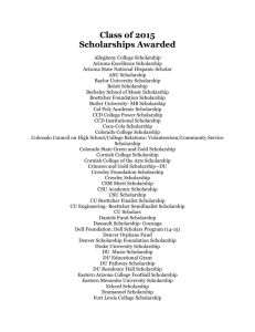 Class of 2015 Scholarships Awarded