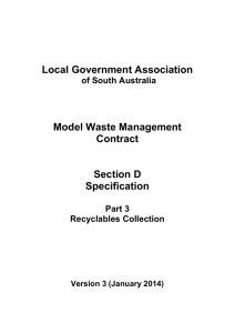 Section D - Part 3 - Recyclables Collection - January 2014