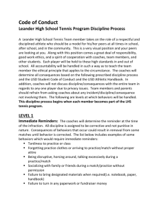 Code of Conduct LHS Tennis Program