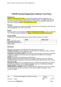 AHCSA assisted registration policy template