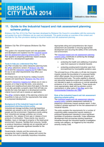 11. Guide to the Industrial hazard and risk assessment planning