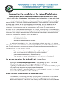 PNTS National Trails System Talking Points