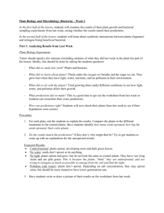 Plant Biology and Microbiology - Week2v2