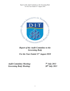 Audit of Development Centres and Externally Funded Research