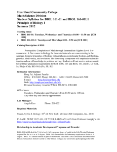 BIOL 161-01 Fei (0211) - Heartland Community College