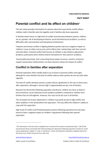 Parental conflict and its effect on children