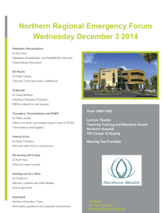 Northern Regional Emergency Forum Wednesday December 3 2014