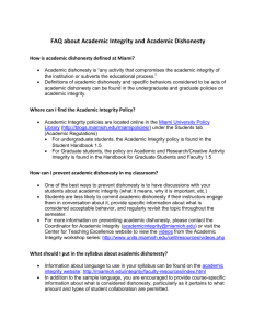 FAQ about Academic Integrity and Academic