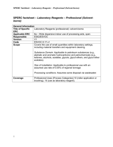Laboratory Reagents – Professional (Solvent
