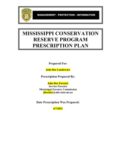 CRP Template for New Stands - Mississippi Prescribed Fire Council