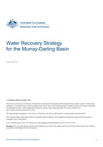 Water Recovery Strategy for the Murray-Darling Basin (DOCX