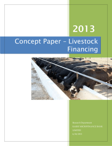 Concept Paper * Livestock Financing