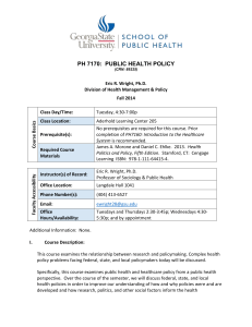 PH7170-Public Health Policy - School of Public Health