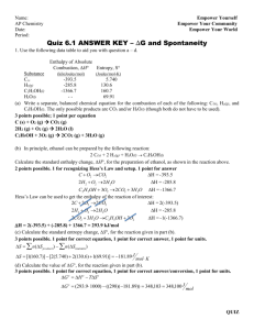 Quiz 6.1 Answer Key - MAEDA AP Chemistry