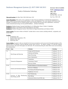 Database Management Systems (2): SICT 3308