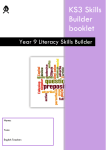 Year 9 Literacy Skills Builder