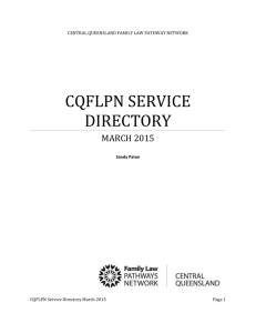 cqflpn service directory - Queensland Family Law Pathways Network