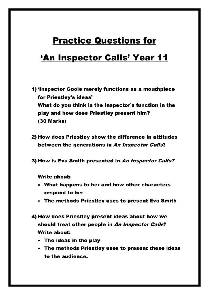 An Inspector Calls Ending