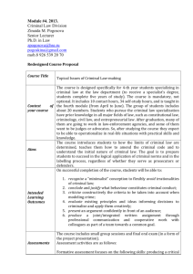 Redesigned Course Proposal