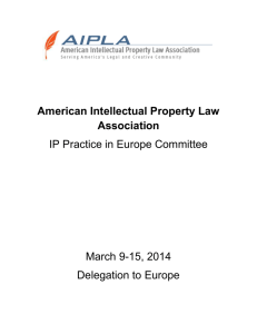 AIPLA Europe Annual Trip Book 2014 with Final Report