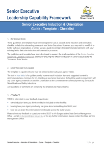 Senior Executive Induction & Orientation Guide