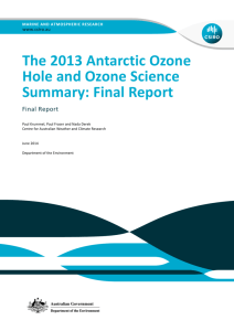 The 2013 Antarctic Ozone Hole and Ozone Science Summary: Final