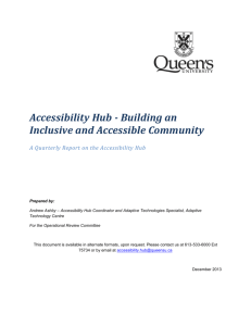 Accessibility Hub Quarterly Report, December 2013