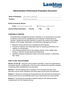 Administrative Performance Evaluation Document