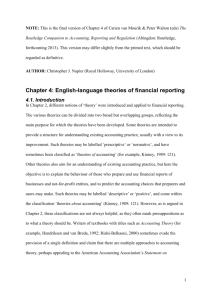 4.4. Grand theories of financial reporting