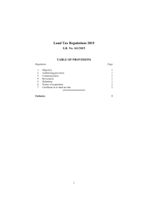 Land Tax Regulations 2015