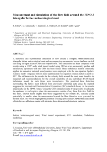 Measurement and simulation of the flow field around