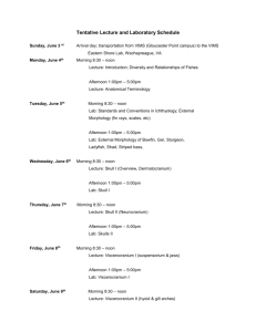 Tentative Lecture and Laboratory Schedule