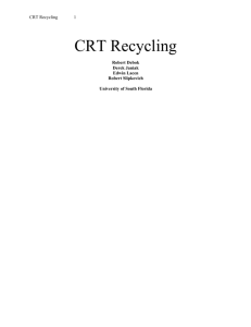 CRT Recycling - About - University of South Florida