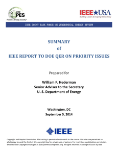 IEEE QER Summary Report September 5 2014