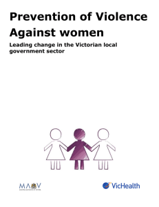 Prevention of violence against women: leading change in the