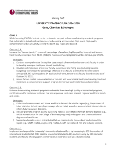 Draft University Strategic Plan 2014-2020
