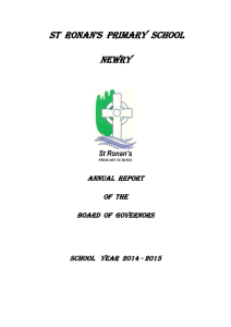 Annual Report 2014-15 - St Ronan`s Primary School
