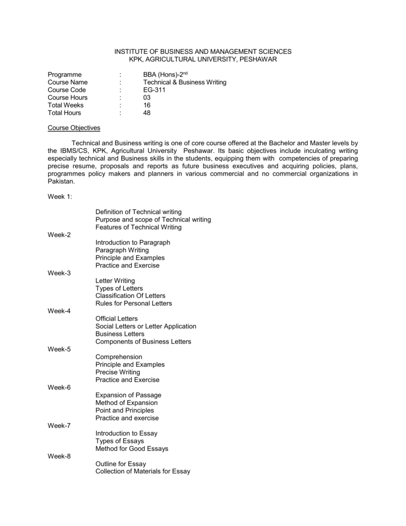 basic techniques technical writing examples