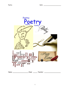 Poetry booklet grade 7