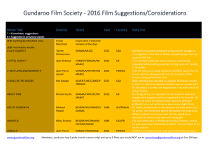 Year - Gundaroo Film Society